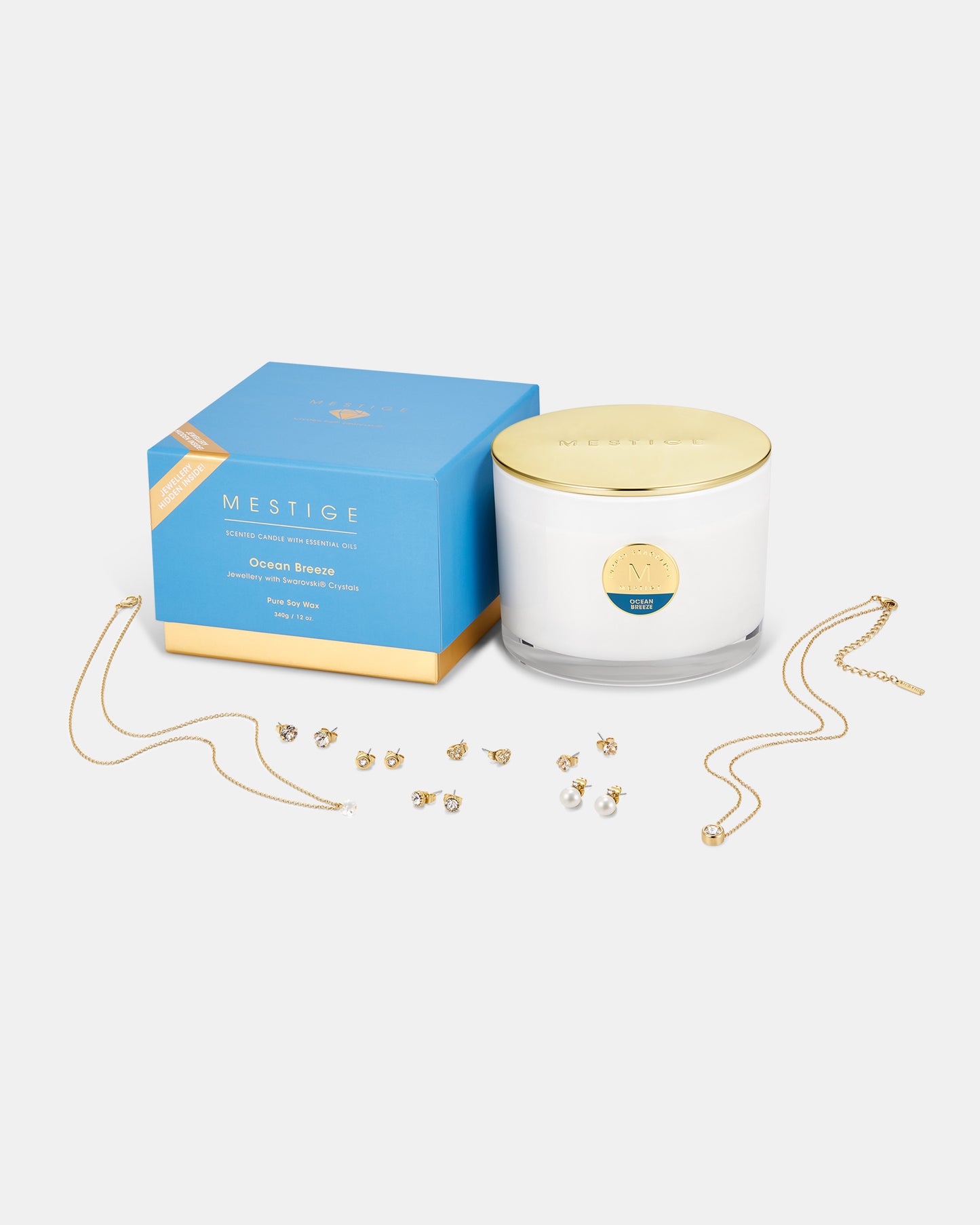 340g Ocean Dream Scented Soy Candle with Hidden Jewellery